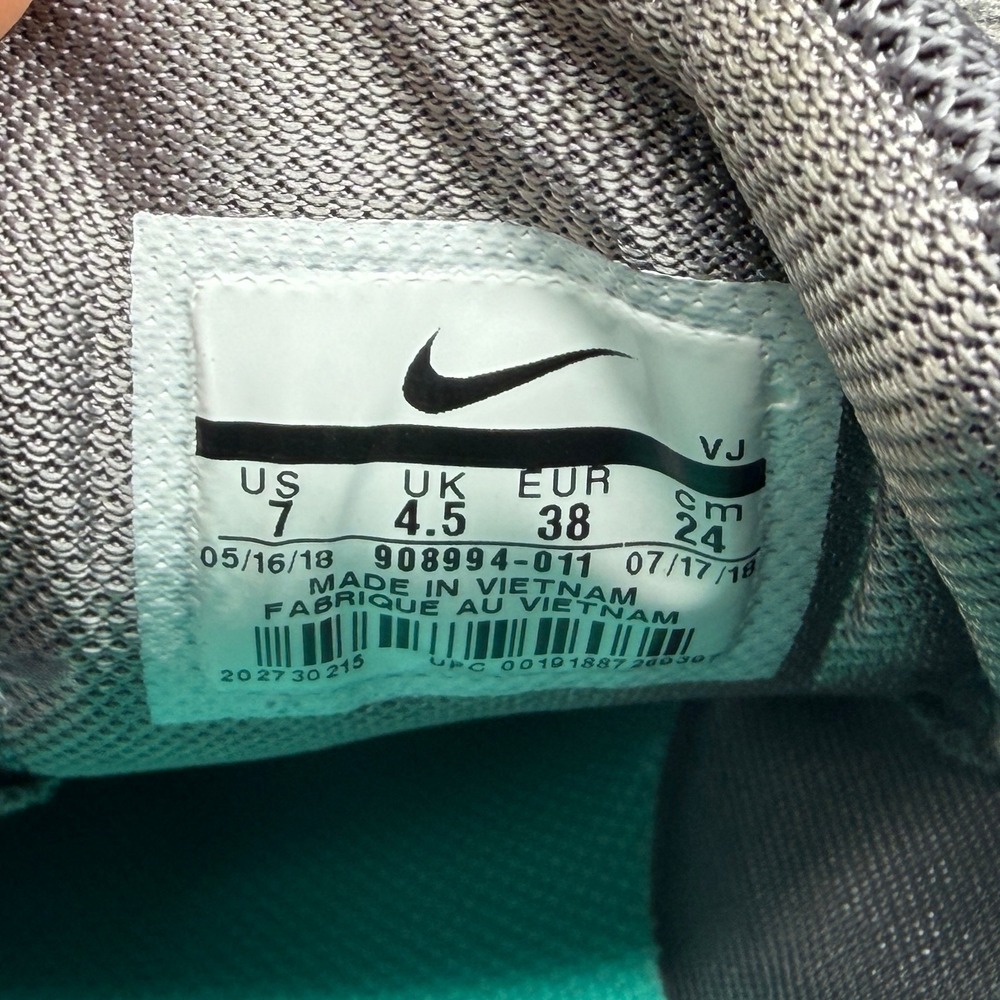 Nike Downshifter 8 Running Shoes Women's 7 Grey Turquoise Athletic Run Training - Picture 11 of 11
